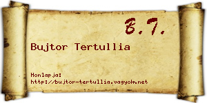 Bujtor Tertullia névjegykártya